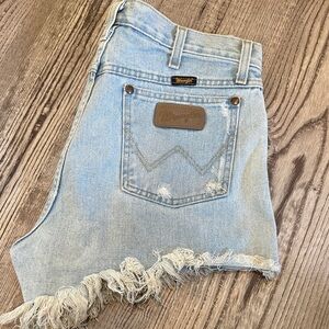 Wrangler Light Wash Denim Jean Shorts